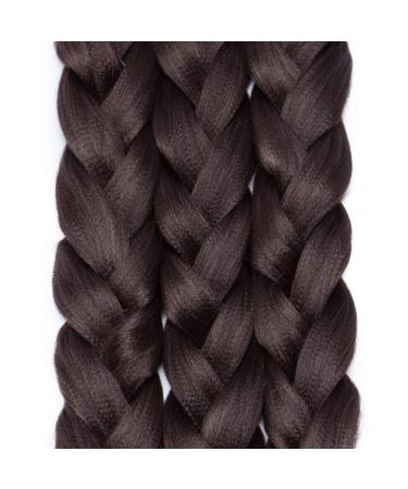 Tess 41 Jumbo Braids Extensions - 5pcs Synthetic Braiding Hair Dark Brown #4 - 165g Bundle Crochet Hair Extensions (100cm) - Buy Online on SooperMarket.com