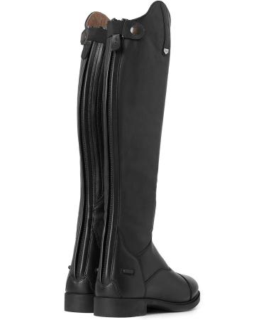 Horze Rover Kids' Tall Field Boots - Black, Size 4 Big Kid | Stretchy Easy-Fit Synthetic Leather, Rear Zipper | Starter Horse Riding Boots - Buy Online on SooperMarket.com