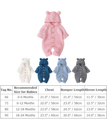 Knitted Hooded Romper Onesie | Baby Boy Girl Clothes | Long Sleeve | 0-6 Months | Light Blue-Hairball - Buy Online on SooperMarket.com