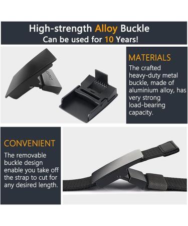 LionVII Men's Casual Elastic Work Belt - Adjustable Web Waist Strap, Metal Buckle, Easy Trim - Gray - Fits 27-46 Waist - Buy Online on SooperMarket.com