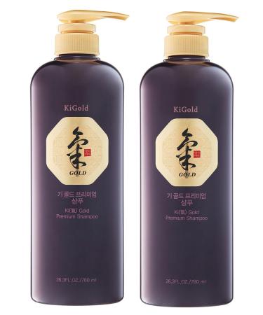 Daeng Gi Meo Ri - Ki Gold Premium Shampoo 2 Set Promotes Elastic Hair Prevents Hair Loss Eliminates Dandruff 780ml