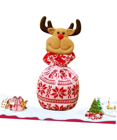 KOMBIUDA 1pc Bags Candy Christmas Hanging Adorable Ornament Knitted Kids Portable Storage Bag Elk - Buy Online on SooperMarket.com