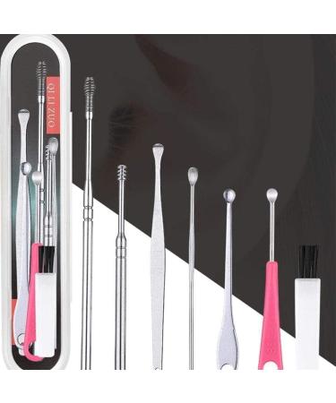 7pcs Earpick Wax Pickers Set - Steel Earwax Remover Tool for Ear Clean Care - C0N4 Ear Curette Spoon - Buy Online on SooperMarket.com