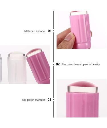 Minkissy 6-Piece Nail Art Silicone Stamp Set - Clear Nail Stamper & Scraper for Perfect Manicure - Buy Online on SooperMarket.com