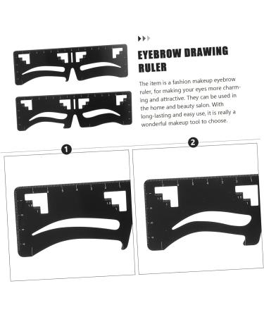 MAGICLULU 4 Pcs Eyebrow Ruler Eyebrow Stencil Template Practical Female Makeup Tool Artifact Make up - Buy Online on SooperMarket.com