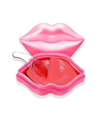 20Pcs Moisturizing Lip Mask with Box  Collagen Crystal Gel  Lip Sleeping Mask Reduces Lips Lines and Lightens Lips Color  Anti-Wrinkle  Aging  Dry  Cracked - Overnight Lip Care Fall/Winter (Pink)
