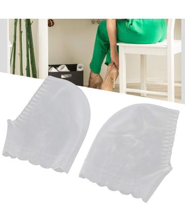 Silicone Jersey Socks for Achilles Tendon Relief | Pain-Relieving Elastic Foot Care - Anti-Cracking Purple & White - Buy Online on SooperMarket.com