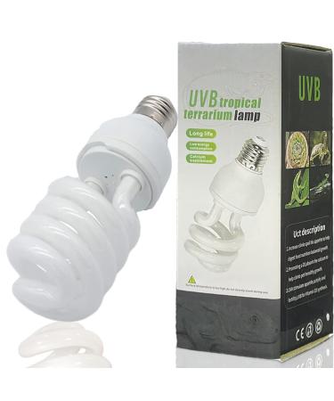 Reptile Light Tortoise Lamp UVB Lightbulbs for Reptiles Desert Animals Lizard Snake Improve D3 Synthesis Increase Calcium Absorption 10.0 Light Glow Lamp Energy Saving Fluorescent Tube (UVB10.0 26W)