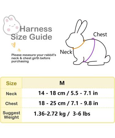 Adjustable Soft Rabbit Dishes & Mesh Harness - Outdoor Care for Small Pets (M Blue Pink) - Buy Online on SooperMarket.com