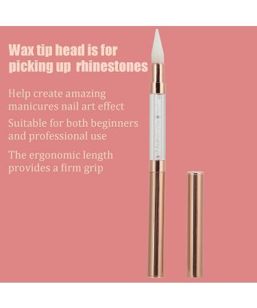 Wax Tip Dotting Pen Manicure Dotting Pen Wax Tip for Different Sizes Types Rhinestone(white) - Buy Online on SooperMarket.com