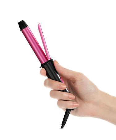Mini Curling Iron Travel Size, 3/4 Inch Ceramic Mini Hair Curler for Short Hair, Travel Curling Iron Dual Voltage, Keratin&Argan Oil Infuse The Barrel, Travel Size Curling Iron with Storage Bag