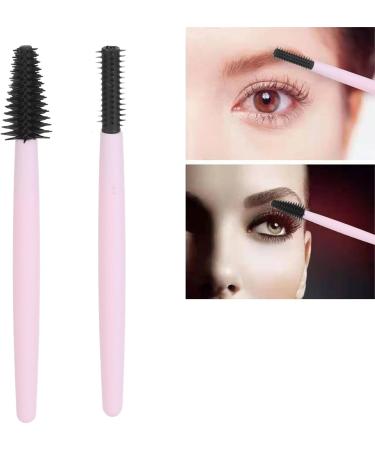 Silicone Eyebrow Brush Durable Silicone Eyelash Brush Wands 2 Pieces Comfortable Easy to Clean for Eyelashes - Buy Online on SooperMarket.com