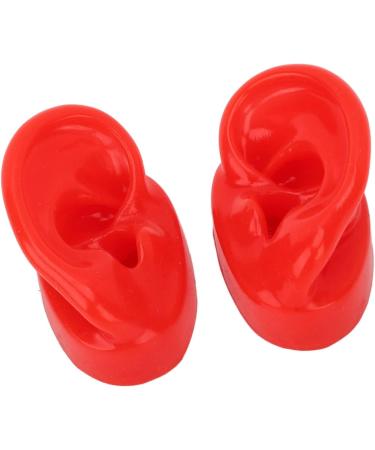 Pair of Red Silicone Human Ear Models for Acupuncture Display - Buy Online on SooperMarket.com