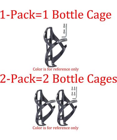 Corki Cycles Right Side Load Bike Water Bottle Holder - 2 Pack Black Cage for Road & Mountain Bikes - Buy Online on SooperMarket.com