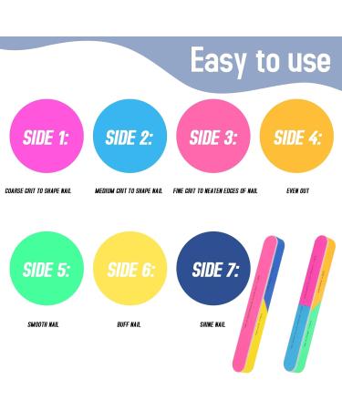 7 Way Nail Buffer Block 8 Pcs Professional Nail Buffer for Natural Nails All-in-One Smooth & Buff & Shine for Nail Care - Buy Online on SooperMarket.com