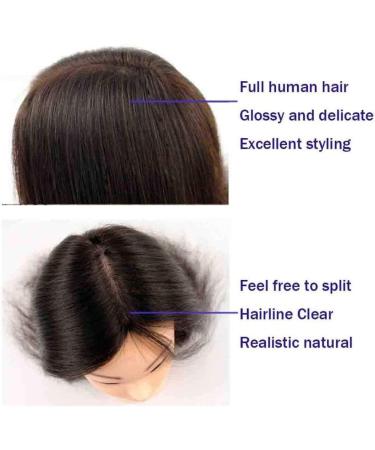Real Hair Tailor Puppet Female Training Head - 16inch Hair Salon Practice Model for Dyeing & Trimming - Buy Online on SooperMarket.com