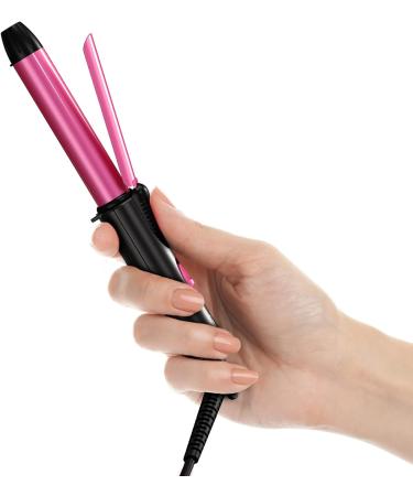 Mini Curling Iron Travel Size, 3/4 Inch Ceramic Mini Hair Curler for Short Hair, Travel Curling Iron Dual Voltage, Keratin&Argan Oil Infuse The Barrel, Travel Size Curling Iron with Storage Bag