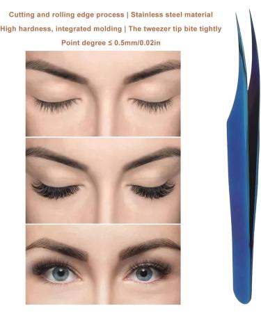Professional Ergonomic Stainless Steel Eyelash Tweezers - Precision Small Curved Nail Art Tools for Artists - International Shipping - Buy Online on SooperMarket.com