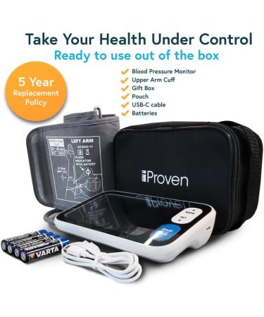 iProven 2023 Smart Upper Arm Blood Pressure Monitor - 500 Memory Sets - Large Adjustable Cuff - Backlit Display - Bluetooth App - Home Use - Buy Online on SooperMarket.com