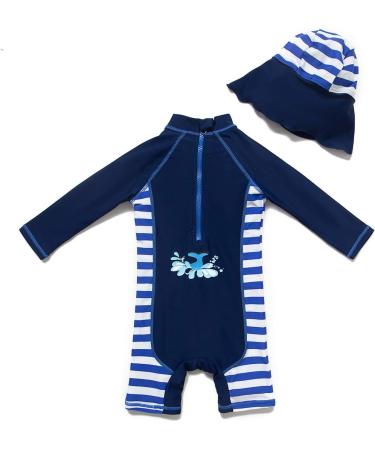BONVERANO Baby Boys Swimsuit UPF 50+ Long Sleeve Whale One Piece 18-24 Months - Buy Online on SooperMarket.com
