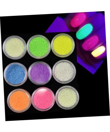 ibasenice 2 Pack Luminous Nail Glitter Resin Pigments Glow Fluorescent Powder Luminous Sand Fluorescence Green Siize 4 - Buy Online on SooperMarket.com