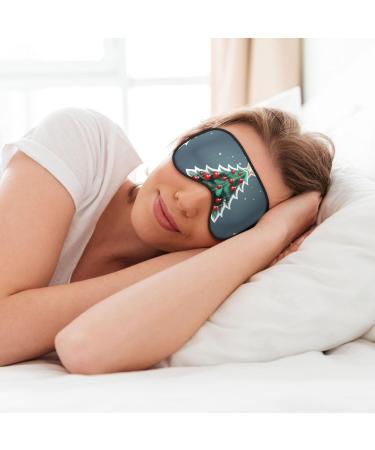 Christmas Tree and Red Ball Print Double-Sided Eye Mask Soft and Light Blocking for Enhancing Sleep Quality - Buy Online on SooperMarket.com