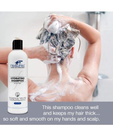 FRAGFRE Hydrating Sensitive Skin Shampoo 12 oz - Sulfate, Paraben, and Fragrance Free - Color Safe, Hypoallergenic Mild Cleanser - Gluten Free, Vegan, Cruelty Free - Natural Cucumber - 12 Fl Oz - Buy Online on SooperMarket.com