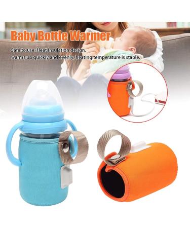 Jiakalamo USB Baby Bottle Warmer - Portable Car Travel Milk Heater for Night Feeding and Outings - Orange - Buy Online on SooperMarket.com