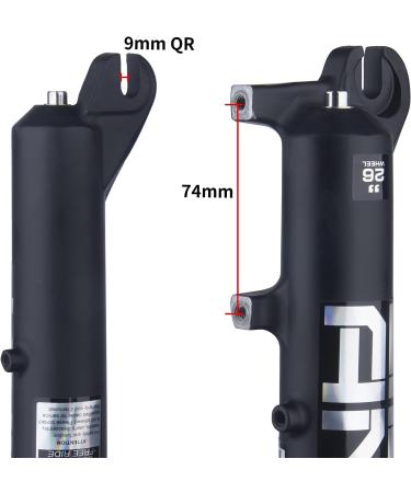 BOLANY 26 Snow Bike Front Fork | Aluminum Alloy Air Gas Fat Fork for 4.0 Tire | Bicycle Accessories - Buy Online on SooperMarket.com