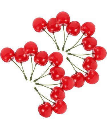 Cabilock 30 Pcs Artificial Cherry Farmhouse Vegetable Decoration Home Decorative Model Cherry Decoration Fruits Cherry Decor for Home Plastic Fruit Decor Kitchen Cabinet Toy Set Child - Buy Online on SooperMarket.com