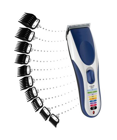Wahl Professional Hair Clipper Guards Set - 10 Pcs Coded Cutting Guides #3170-400, 1/8 to 1 Inch - Fits All Wahl Clippers, Black - Buy Online on SooperMarket.com