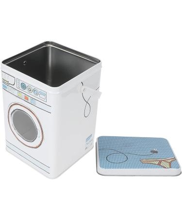 NOVAZEN Metal Laundry Detergent Canister Container Washing Machine Shape Laundry Powder Bin with Large Capacity for Pods Tablets Capsules Powder Detergent - Buy Online on SooperMarket.com
