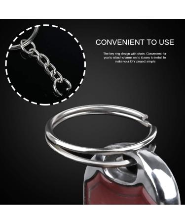 Teenitor Metal Split Key Chain Rings - 60 Pack 25mm Key Chains with 26mm Chains and Jump Rings - Ideal for Arts and Crafts - Buy Online on SooperMarket.com