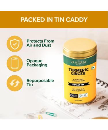 VAHDAM Turmeric Ginger Latte Mix (40 Cups 3.53oz) Caffeine-Free Golden Milk Powder With Curcumin Black Pepper & Ginger | Brew Hot/Iced Tea Or Turmeric Latte - Buy Online on SooperMarket.com