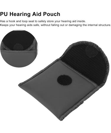 Premium PU Leather Hearing Aid Bag | Portable Storage for Amplifiers | Durable Black Pocket Organizer - Buy Online on SooperMarket.com