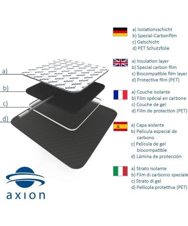 Axion Extra Large Electrode Pads - 4 Pack for EMS Electro Stimulation & Cellulite | International Shipping - Buy Online on SooperMarket.com