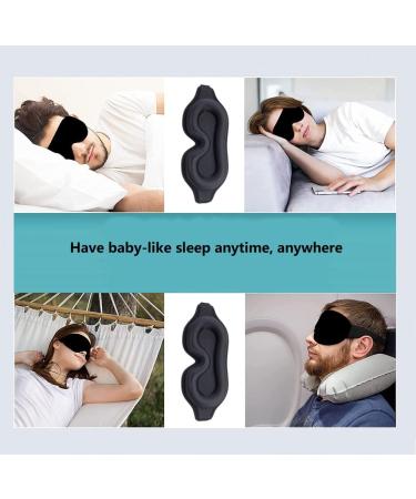 HUIBENYOU 3D Sleep Mask for Men and Women - Black, Soft and Comfortable Blindfold for Lunch Breaks, Insomnia, and Rest Anytime - 2pcs - Buy Online on SooperMarket.com