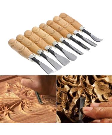 SUNREEK Wood Sculpture Carving Chisel Tool Set - 8 Piece DIY Art Craft Kit - Buy Online on SooperMarket.com