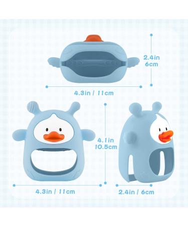 Silicone Duck Baby Teether Toy for Infants 3+ Months - BPA Free and Easy to Clean - Buy Online on SooperMarket.com