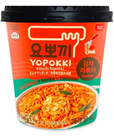 Young Poong Yopokki Cup - Kimchi Cup Rapokki Korean Snack with Ramen & Topokki 145g (Pack of 2) - Buy Online on SooperMarket.com