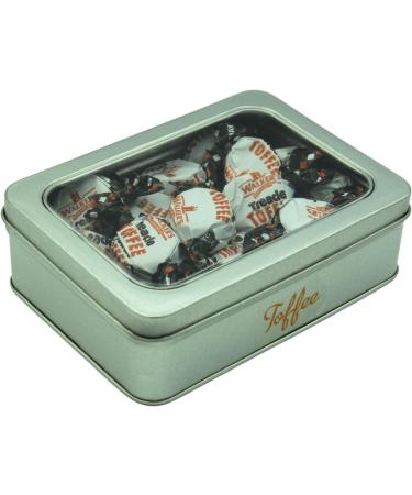 Walkers Nonsuch Treacle Toffee Sweets x 200g Bundle with TinTastic Silver Window Lid Tin Individually Wrapped Gluten-Free Creamy Treat for Home Desk or Travel - Buy Online on SooperMarket.com