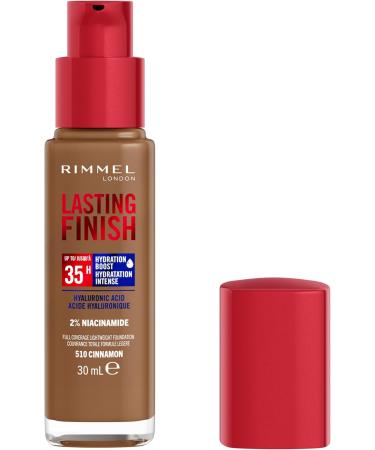 Rimmel London - Lasting Finish 35 Hour Foundation Long-Wearing Hydrating Vegan Formula Full-Coverage - Cinnamon 1 count (Pack of 1) Cinnamon - 510 - Buy Online on SooperMarket.com