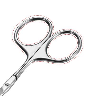 Manual Eyebrow Cutter & Tweezers | Eyebrow Care Scissors for Beard Eyelashes Nose Hair - Silver - Buy Online on SooperMarket.com