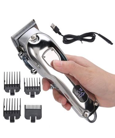 Hair Clippers Professional LCD Display Rechargeable Hair Clippers Kit Beard Hair Mustache Trimmer for Men Stainless Steel Hair Cutting Groomer Kit for Detailing & Grooming Salon