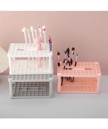 Pen Holder for Desk Rectangle 72 Holes Plastic Makeup & Painting Brush Holders Crate Organizer for Pencil  Paintbrush  Cosmetic Brushes Grey R Grey - Buy Online on SooperMarket.com
