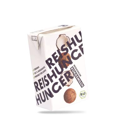 Reishunger creamy organic coconut milk - 4 x 250ml - premium quality & free of additives - perfect for Asian curries & creamy soups 250 ml (4 Pack)
