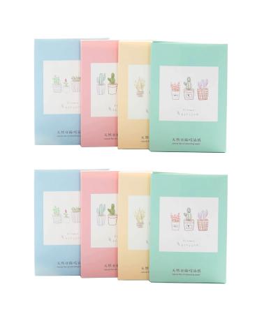 8 Pack Oil Blotting Sheets (400 Sheets Total) Natural Oil Absorbing Tissues Top Portable Oil Absorbing Tissues for Skin Care or Make Up