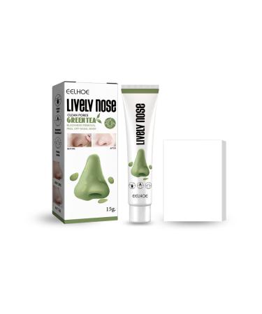 Green Tea Blackhead Remover Pore Cream Deep Cleaning Skin Care Peel Off Masks Oil Control Deep Purifying Charcoal Black Mud Mask For All Skin Types