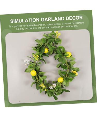 Zerodeko 2pcs Lemon Cane Spring Fruit Garland Front Door Wreaths Festival Garland Fruit Plants Hanging Lemon Artificial Lemon Garland Front Door Decor Silk Flower Branch Decorative Flower - Buy Online on SooperMarket.com