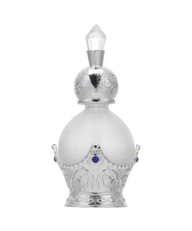 Crystal Empty Perfume Bottle 15ML Refillable Essential Oil Dropper Bottle Decorative Glass Dropper Bottle for Home Travel Silver